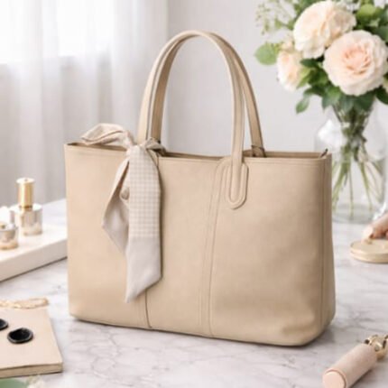 Chic beige tote bag